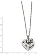 Stainless Steel Mom with CZ and My Friend Pendant Necklace