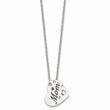 Stainless Steel Mom Heart Slide Pendant Necklace