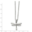 Stainless Steel Polished Dragonfly Pendant Necklace