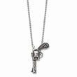 Stainless Steel Antiqued Pistol Necklace