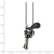 Stainless Steel Antiqued Pistol Necklace