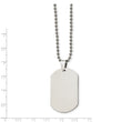 Stainless Steel Polished Dog Tag Pendant Necklace