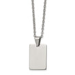 Stainless Steel Engravable Dog Tag Pendant Necklace