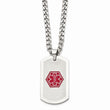 Stainless Steel Dog Tag Medical Necklace