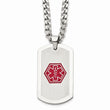 Stainless Steel Dog Tag Medical Necklace