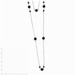 Stainless Steel IP Black-plated Beads Draped 36in Necklace