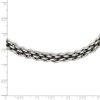 Stainless Steel Oval Link 22in Necklace