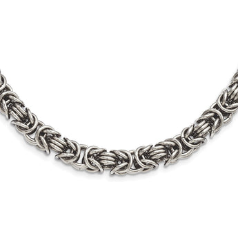 Stainless Steel Fancy Link 22in Necklace