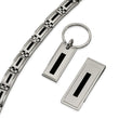Stainless Steel Enameled Bracelet, Money Clip and Key Ring Set