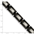 Stainless Steel Black IP-plated Polished and Satin Bracelet