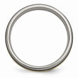 Titanium Grooved 14k Yellow Inlay 6mm Brushed and Antiqued Band