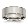 Titanium Beveled Edge 8mm Brushed and Polished Band