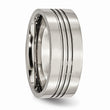 Titanium Grooved 9mm Polished Band