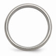 Titanium Grooved 7mm Sterling Silver Inlay Brushed/Polished Band