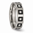 Titanium Enameled Flat 6mm Polished Band