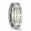 Titanium Grooved 6mm Polished Band