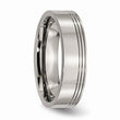 Titanium Grooved 6mm Polished Band