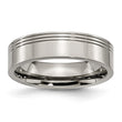 Titanium Grooved 6mm Polished Band