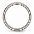 Titanium Grooved Beveled Edge 8mm Brushed and Polished Band