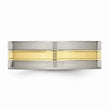 Titanium Yellow IP-plated Grooved 7mm Polished Band