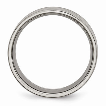 Titanium Grooved 8mm Polished Band