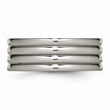 Titanium Grooved 8mm Polished Band