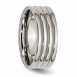 Titanium Grooved 8mm Polished Band