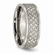 Titanium Weave Design 8mm Polished Band