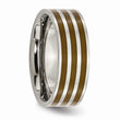 Titanium Brown Enamel Flat 8mm Polished Band