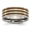 Titanium Brown Enamel Flat 8mm Polished Band