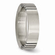 Titanium Flat Grooved 6mm Brushed Band