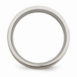 Titanium 14k Yellow Inlay Flat 7mm Brushed and Antiqued Band