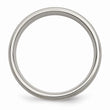 Titanium Sterling Silver Inlay 6mm Brushed Band