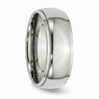 Titanium Ridged Edge 8mm Polished Band