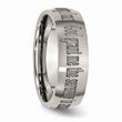 Titanium 8mm Laser Design Brushed Band