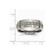 Titanium 8mm Laser Design Brushed Band