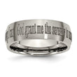 Titanium 8mm Laser Design Brushed Band