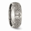 Titanium 8mm Laser Design Brushed Band