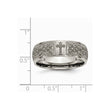 Titanium 8mm Laser Design Brushed Band