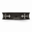 Titanium Cross Black IP-plated 6mm Concave Band