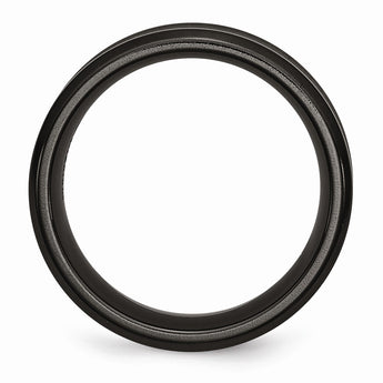 Titanium Black Ti Polished Concave 9mm Band