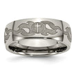 Titanium 8mm Laser Design Polished Band