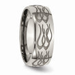 Titanium 8mm Laser Design Polished Band