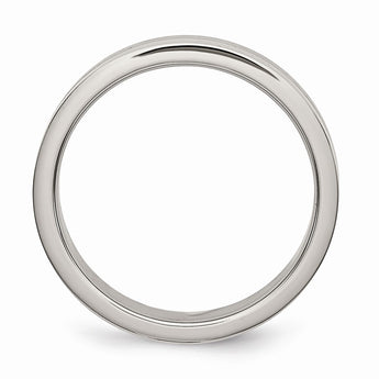 Titanium 4mm Brushed & Polished Band