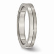 Titanium 4mm Brushed & Polished Band