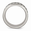 Titanium 10mm Chain Inlay Black IP-plated Brushed & Polished Band