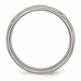 Titanium Swirl Design 6mm Satin Band