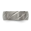 Titanium Swirl Design 8mm Satin Band