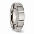 Titanium 6mm Grooved Satin and Polished Band