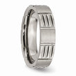 Titanium Notched 6mm Satin & Polished Band